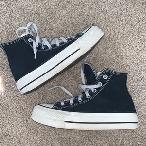 Platform High Top Converse, All Star Lift Black Sneakers